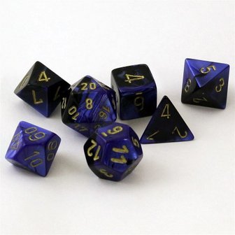 Gemini Black-Blue/Gold Polydice (7)