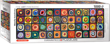 Color Study of Squares - Panorama Puzzel (1000)
