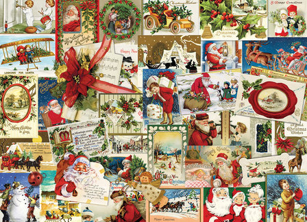 Vintage Christmas Cards - Puzzel (1000)