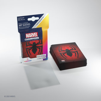 Gamegenic Marvel Champions Art Sleeves: Spider-Man (66x91mm) - 50+1