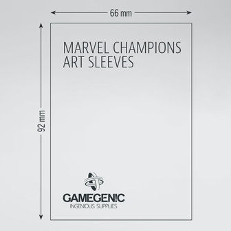 Gamegenic Marvel Champions Art Sleeves: Captain Marvel (66x91mm) - 50+1