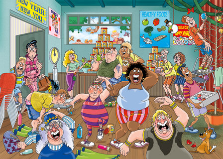 Wasgij Original Puzzle (#36): Les r&eacute;solutions du nouvel an! (1000)