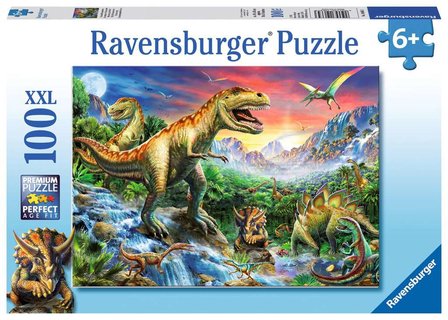 Bij de dinosaurussen - Puzzel (100XXL)
