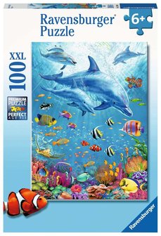 Bijeenkomst van dolfijnen - Puzzel (100XXL)