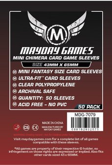 Mayday Card Sleeves (Premium): Mini Chimera USA (43x65mm) - 50 stuks