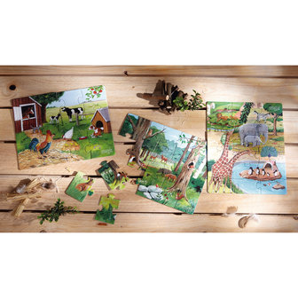 Puzzels: Dieren (3+)