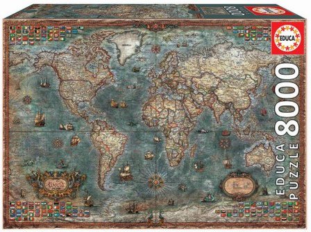 Historical World Map  - Puzzel (8000)