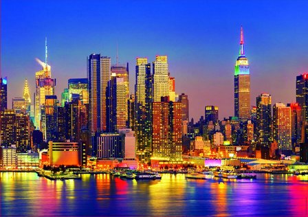 Manhattan at night - Puzzel (1500)