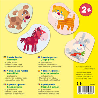 4 Eerste Puzzels: Jonge Dieren (2+)