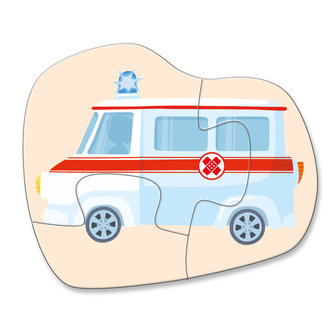 4 Eerste Puzzels: Hulpvoertuigen (2+)