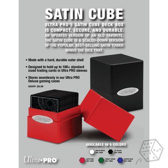 Satin Cube Deck Box (Red)