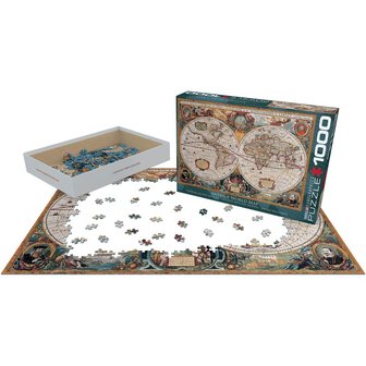 Antique World Map - Puzzel (1000)