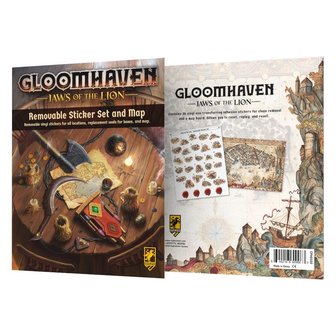 Gloomhaven: Jaws of the Lion - Removable Sticker Set &amp; Map