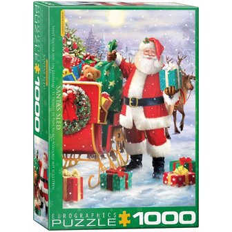 Santa with Sled - Puzzel (1000)