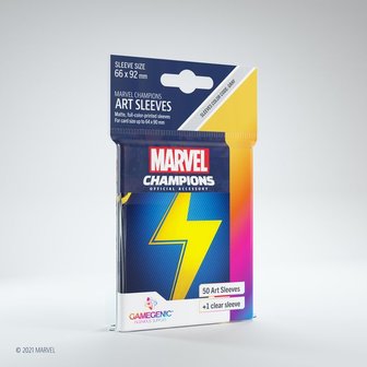 Gamegenic Marvel Champions Art Sleeves: Ms. Marvel (66x91mm) - 50+1