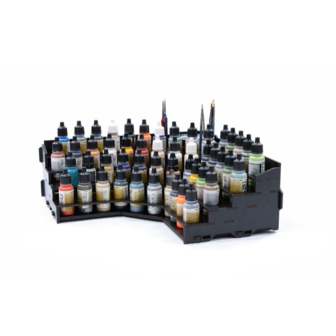 Black Paint Rack: Hoek Top (voor The Army Painter &amp; Vallejo verf)