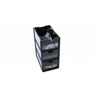 Black Paint Rack: Hoekstuk met lades