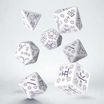 Japanese Dice Set: Blue Star Lotus (7)