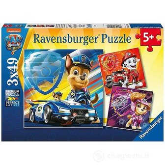 Paw Patrol: Chase, Marshall &amp; Skye - Puzzel (3x49)