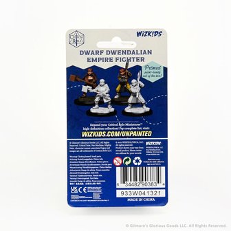 Critical Role Unpainted Miniatures: W1 Dwarf Dwendalian Empire Fighter
