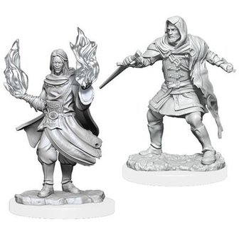 Critical Role Unpainted Miniatures: W1 Hollow One Rogue &amp; Sorcerer
