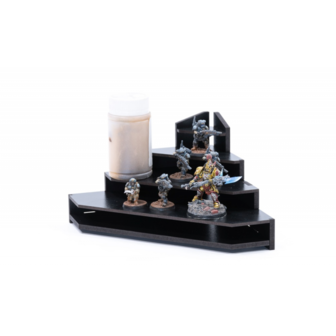 Black Paint Rack: Top Eindstuk (Tribune)