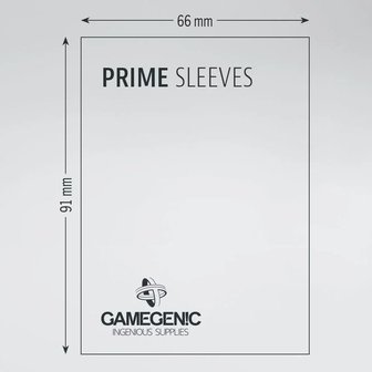 Gamegenic Prime Sleeves: Standard Size Black (66x91mm) - 100x