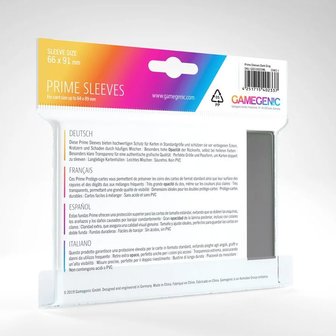 Gamegenic Prime Sleeves: Standard Size Dark Gray (66x91mm) - 100x