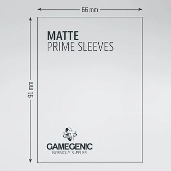 Gamegenic Matte Prime Sleeves: Standard Size Purple (66x91mm) - 100x