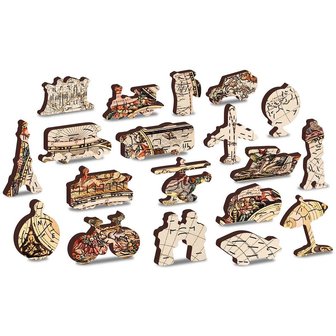 Antique World Map - Houten Puzzel Wooden City (600)