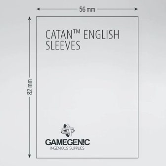 Gamegenic Prime Board Game Sleeves: Catan English (56x82mm) - 60