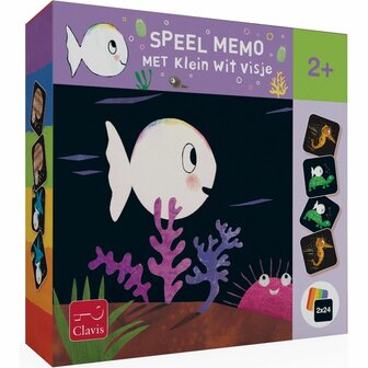 Speel Memo met Klein Wit Visje (2+)