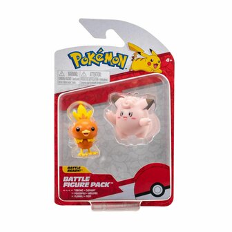 Pokémon Battle Figure: Torchic & Clefairy