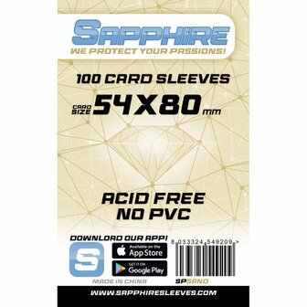 Sapphire Card Sleeves (54x80mm)