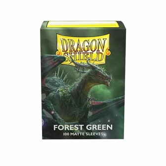 Dragon Shield Card Sleeves: Standard Matte Forest Green (63x88mm) - 100x