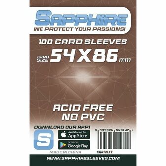 Sapphire Card Sleeves (54x86mm)