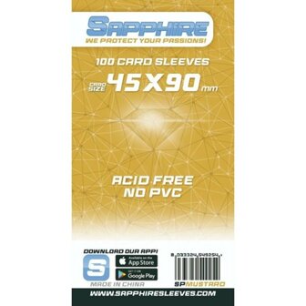 Sapphire Card Sleeves (45x90mm)