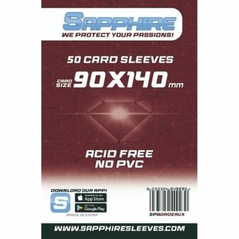 Sapphire Card Sleeves (90x140mm)