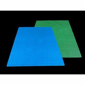 Reversible Battlemat (60x66cm, hexes, blue-green)