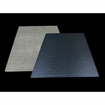 Reversible Battlemat (60x66cm, hexes, black-grey)