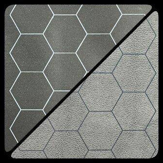 Reversible Battlemat (60x66cm, hexes, black-grey)