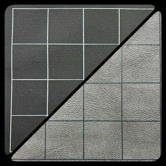 Reversible Battlemat (60x66cm, squares, black-grey)
