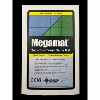 Reversible Megamat (87,5x122cm, squares, blue-green)