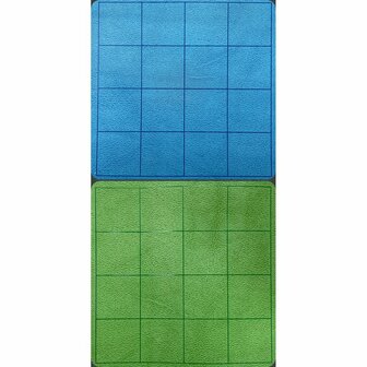 Reversible Megamat (87,5x122cm, squares, blue-green)