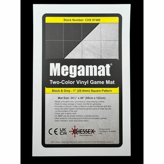 Reversible Megamat (87,5x122cm, squares, black-grey)