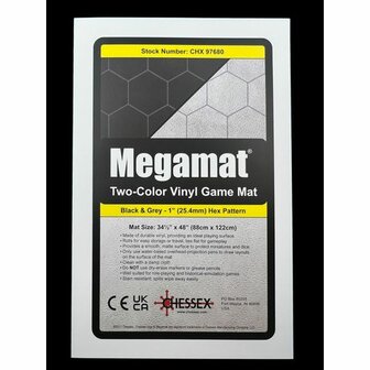 Reversible Megamat (87,5x122cm, hexes, black-grey)