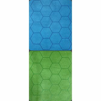 Reversible Megamat (87,5x122cm, hexes, blue-green)