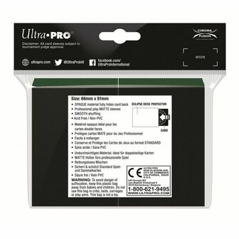 Ultra Pro Eclipse PRO-Matte Sleeves: Standaard Forest Green (66x91mm) - 100x