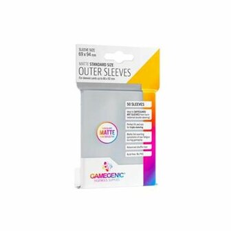 Gamegenic Matte Outer Sleeves: Standard Card Game (69x94mm) - 50