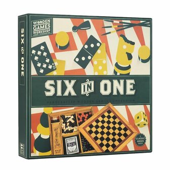 Six in One Wooden Games - Houten Spellen Verzameling